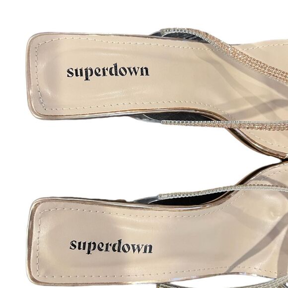 REVOLVE- Superdown Jenn Heel Rose Gold Size 10 - Picture 8 of 8